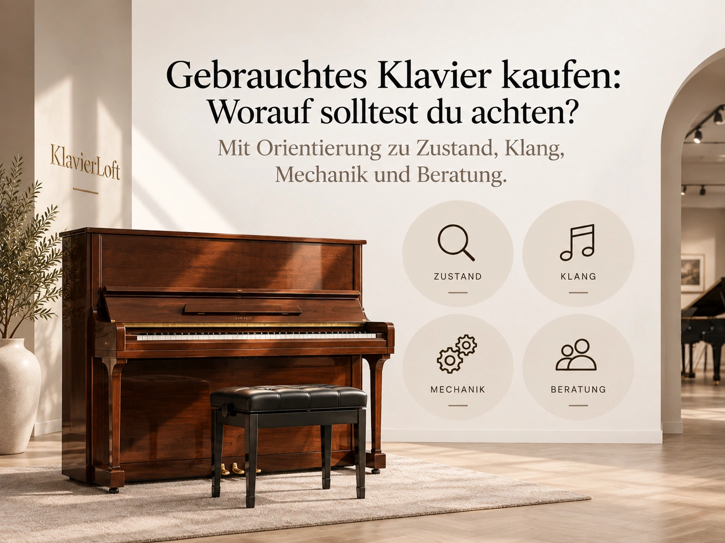 Gebrauchtes Klavier kaufen: Orientierung zu Zustand, Klang, Mechanik und Beratung.