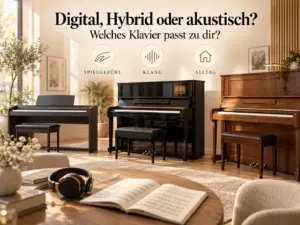 Digital, Hybrid oder akustisch? Drei Instrumententypen im Vergleich.