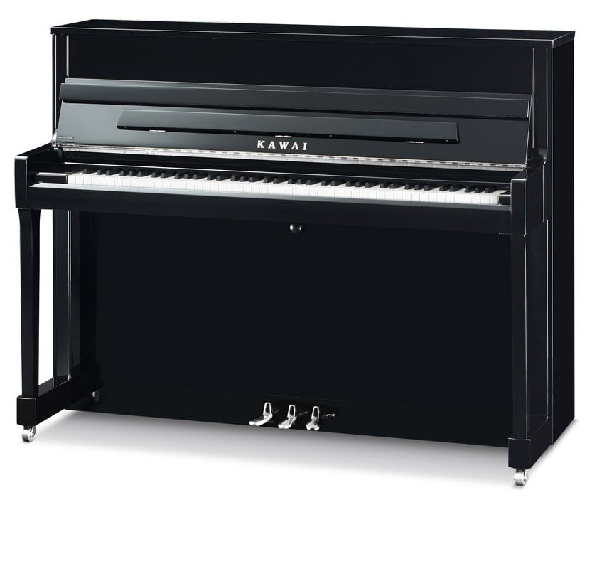 Kawai – K-200 – Schwarz poliert, silberne Beschläge – E/Ps