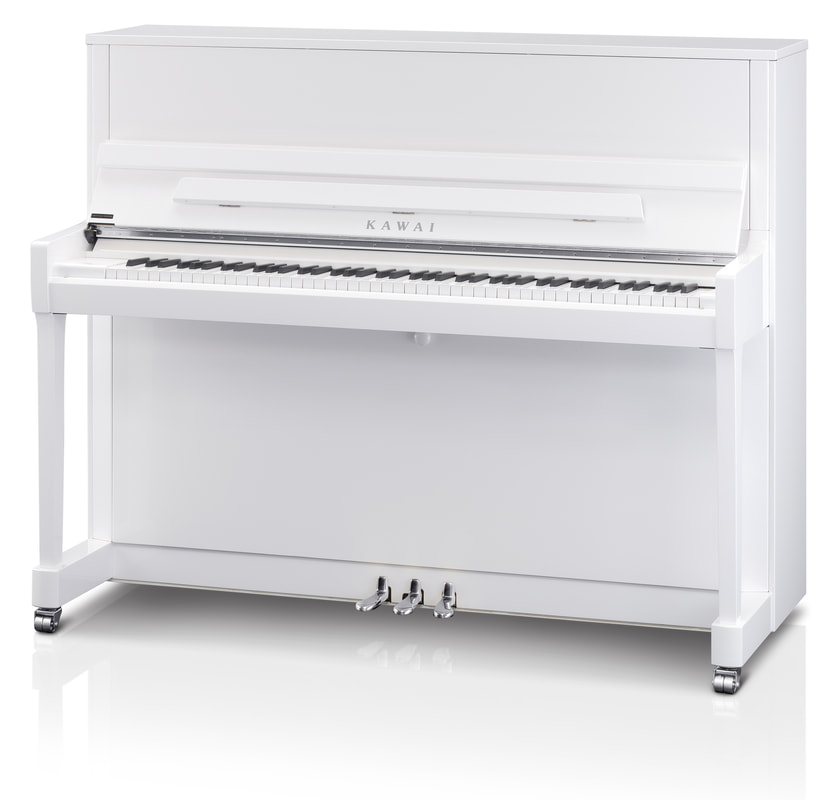 Kawai – K-300 – Weiß poliert, silberne Beschläge – WH/Ps